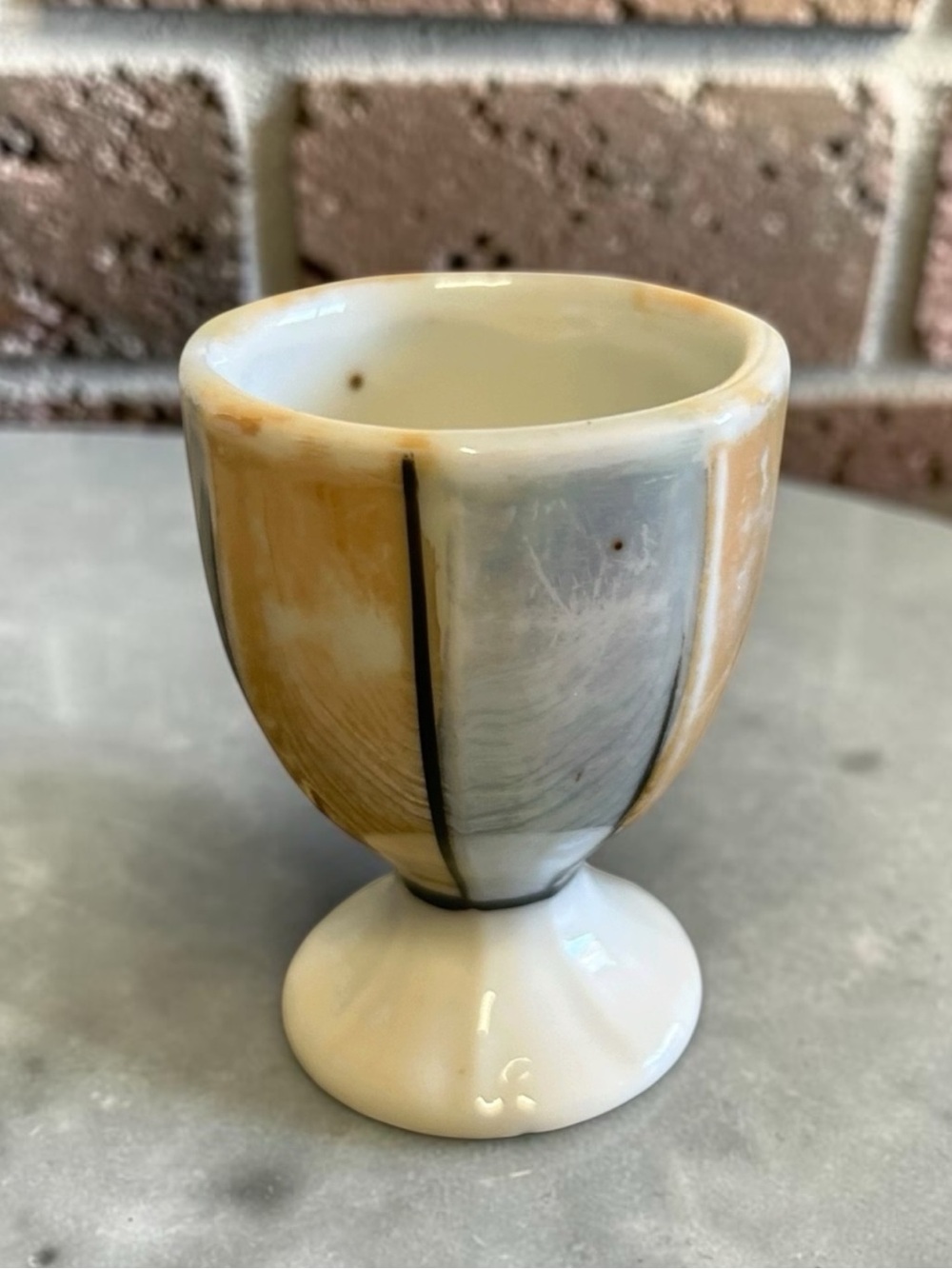 VTG Footed Egg Cup | Lustre Ware | Iridescent Porcelain